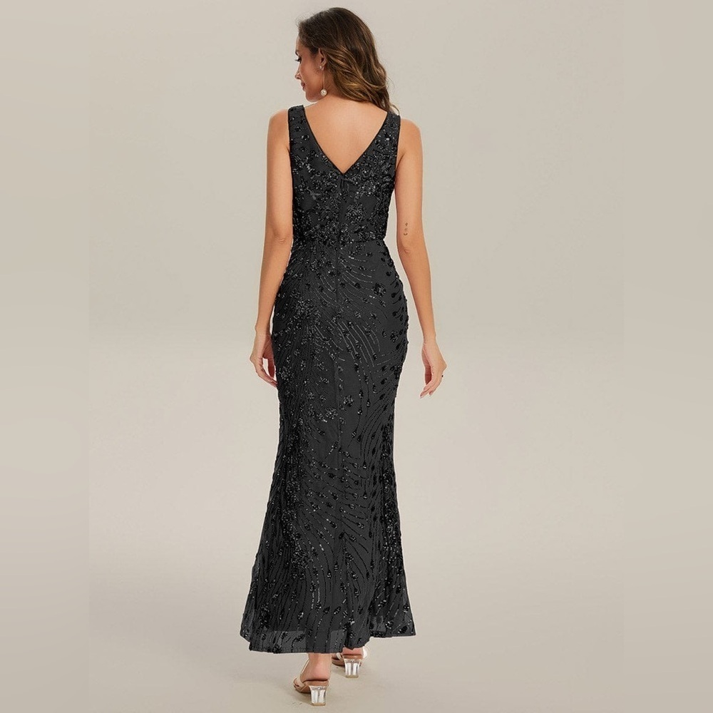 🆕Knotted Sequin Sleeveless Bodycon Formal Evening Dress - Picture 2 of 3
